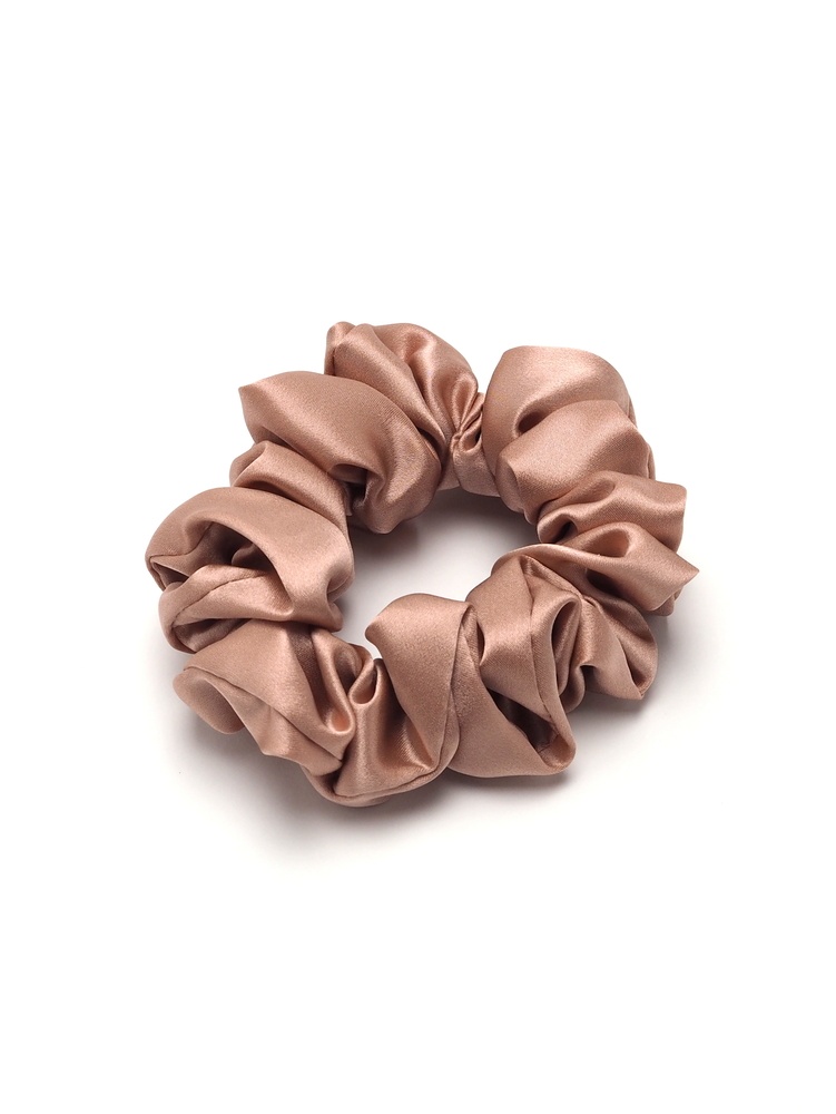 JG-013 Jedwabna gumka do w�os�w scrunchie r�owo-z�ota